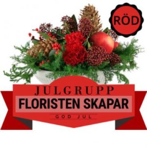 Julgrupp i rött. Floristen skapar. Ett alternativ hos Florister i Sverige
