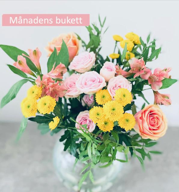Visst är den fin, Made4y's färgglada bukett i gult, rosa, aprikost och grönt? Skicka blommorna med bud och gör någon glad!